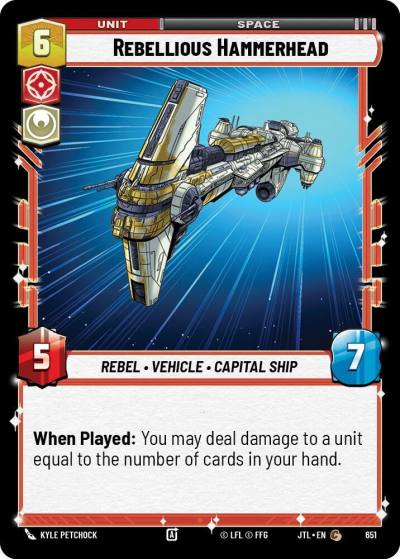 Rebellious Hammerhead (Foil) 651 Jump to Lightspeed Star Wars card