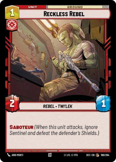 Reckless Rebel 160/264 Secrets of Power Star Wars card