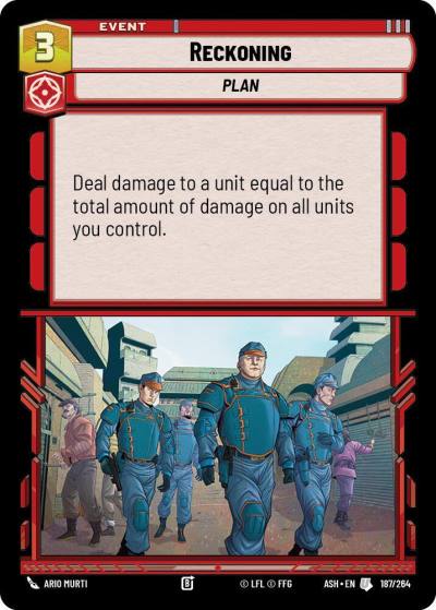 Reckoning 187/264 Ashes of the Empire Star Wars card