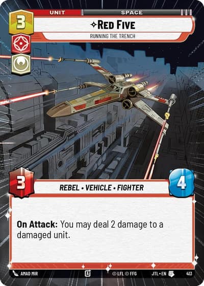 Red Five - Running the Trench (Hyperspace) 413 Jump to Lightspeed Star Wars card