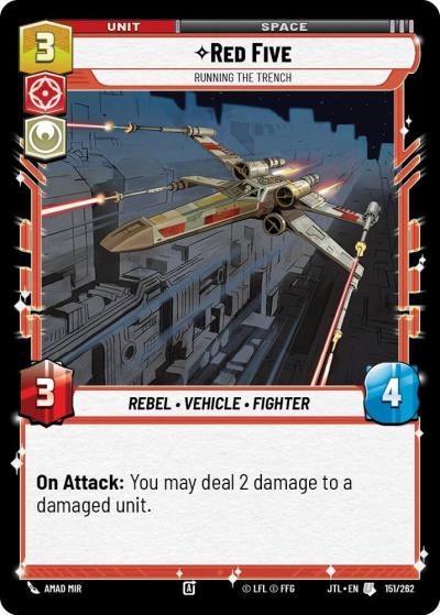 Red Five - Running the Trench 151/262 Jump to Lightspeed Star Wars card