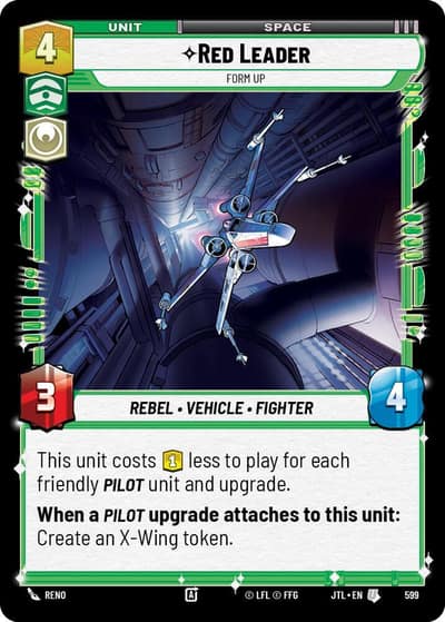 Red Leader - Form Up (Foil) 599 Jump to Lightspeed Star Wars card