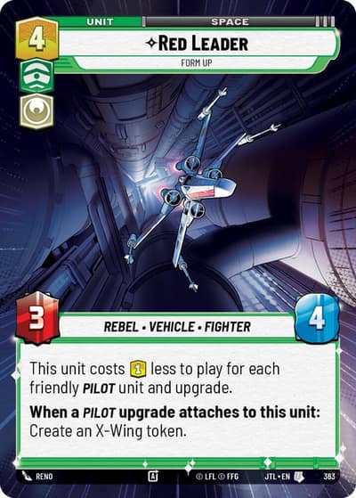 Red Leader - Form Up (Hyperspace) 363 Jump to Lightspeed Star Wars card