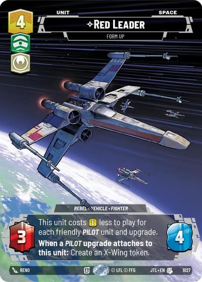 Red Leader - Form Up (Prestige) 1027 Jump to Lightspeed Star Wars card