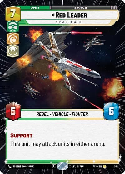 Red Leader - Strike the Reactor (Hyperspace) 301 Ashes of the Empire Star Wars card