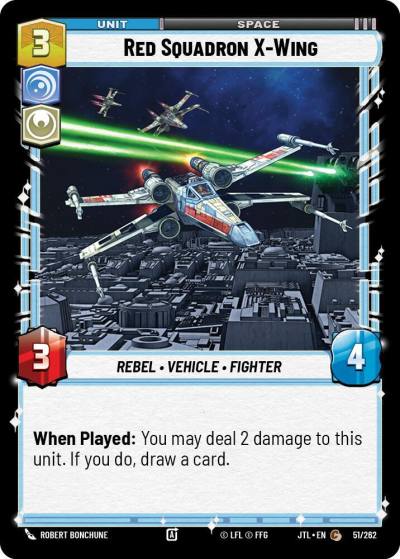 Red Squadron X-Wing 051/262 Jump to Lightspeed Star Wars card