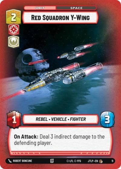 Red Squadron Y-Wing 11 Jump to Lightspeed - Weekly Play Promos Star Wars card