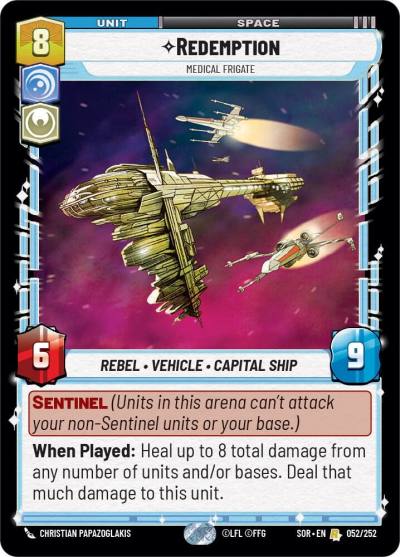 Redemption - Medical Frigate 052/252 Spark of Rebellion Star Wars card