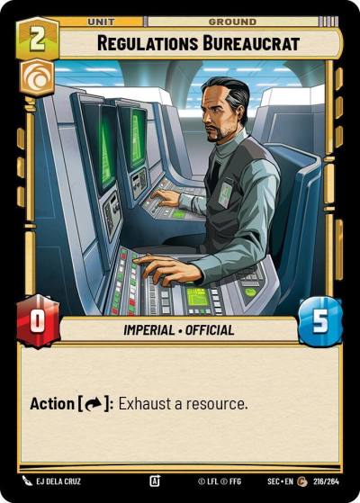 Regulations Bureaucrat 216/264 Secrets of Power Star Wars card