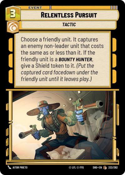 Relentless Pursuit 232/262 Shadows of the Galaxy Star Wars card