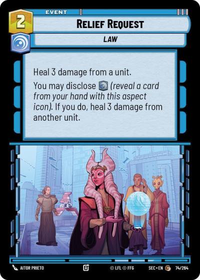 Relief Request 74/264 Secrets of Power Star Wars card