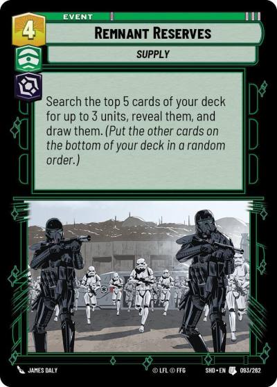 Remnant Reserves 093/262 Shadows of the Galaxy Star Wars card