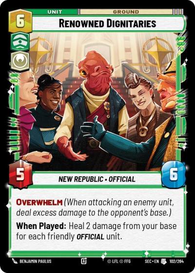 Renowned Dignitaries 102/264 Secrets of Power Star Wars card