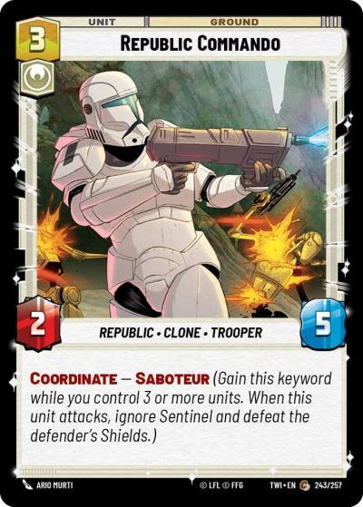 Republic Commando 243/257 Twilight of the Republic Star Wars card