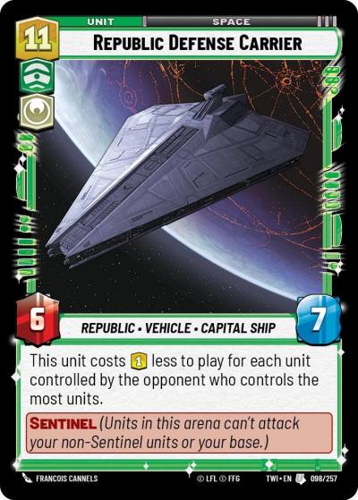 Republic Defense Carrier 098/257 Twilight of the Republic Star Wars card