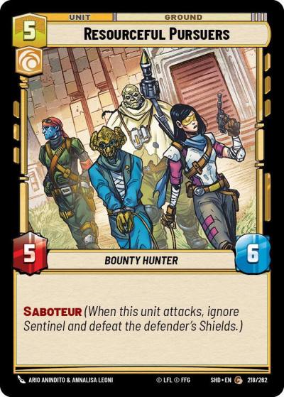 Resourceful Pursuers 218/262 Shadows of the Galaxy Star Wars card