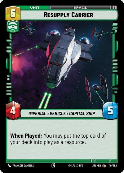 Resupply Carrier 119/262 Jump to Lightspeed Star Wars card
