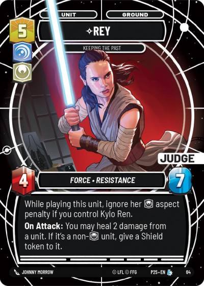 Rey - Keeping the Past 64 Judge Promos Star Wars card