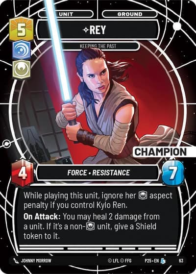 Rey - Keeping the Past (Champion) 63 Organized Play Promos Star Wars Unlimited card