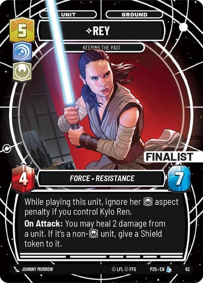 Rey - Keeping the Past (Finalist) 62 Organized Play Promos Star Wars Unlimited card