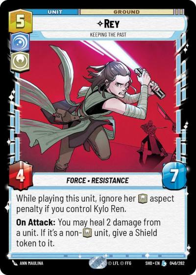Rey - Keeping the Past 046/262 Shadows of the Galaxy Star Wars card
