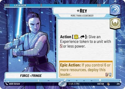 Rey - More Than a Scavenger (Hyperspace) 284 Shadows of the Galaxy Star Wars card