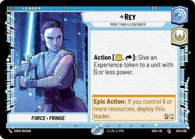 Rey - More Than a Scavenger 004/262 Shadows of the Galaxy Star Wars card