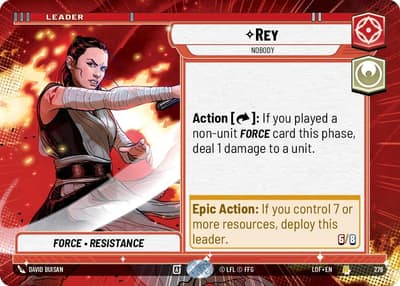 Rey - Nobody (Hyperspace) 276 Legends of the Force Star Wars card