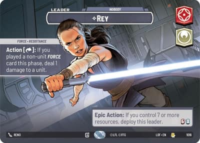 Rey - Nobody (Showcase Foil) 1016 Legends of the Force Star Wars Unlimited card