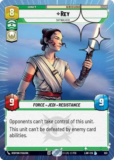 Rey - Skywalker (Hyperspace Foil) 651 A Lawless Time Star Wars Unlimited card