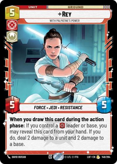 Rey - With Palpatine's Power 148/264 Legends of the Force Star Wars card