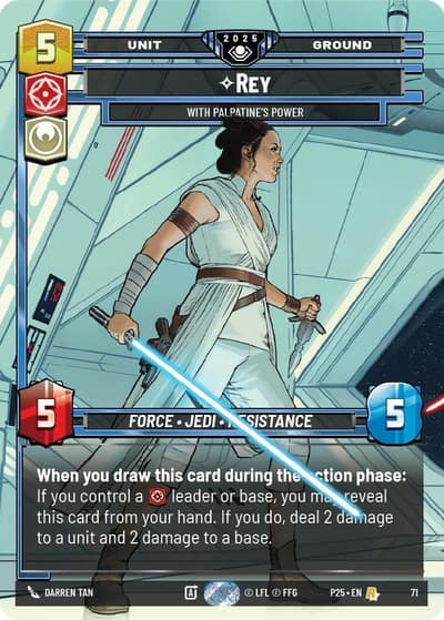 Rey - With Palpatine's Power (71) 71 Organized Play Promos Star Wars card