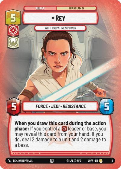 Rey - With Palpatine's Power 9 Organized Play Promos Star Wars card