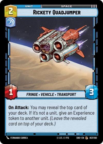Rickety Quadjumper 057/262 Shadows of the Galaxy Star Wars card