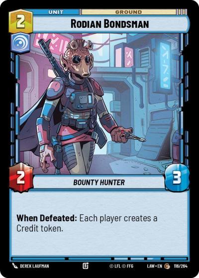 Rodian Bondsman 116/264 A Lawless Time Star Wars card