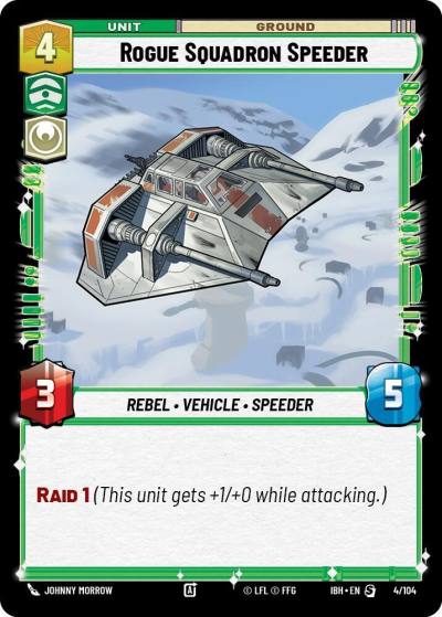Rogue Squadron Speeder 4/104 Intro Battle Hoth Star Wars card