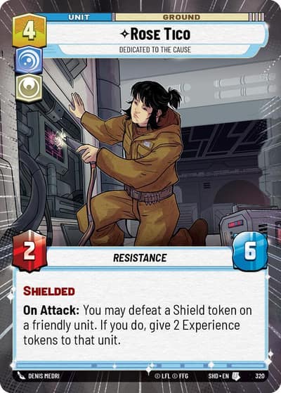 Rose Tico - Dedicated to the Cause (Hyperspace) 320 Shadows of the Galaxy Star Wars card