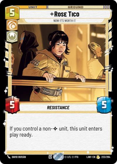 Rose Tico - Now It's Worth It 223/264 A Lawless Time Star Wars card