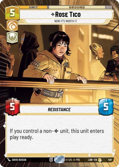 Rose Tico - Now It's Worth It (Hyperspace) 487 A Lawless Time Star Wars card