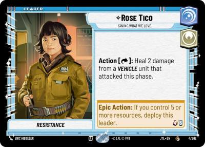 Rose Tico - Saving What We Love 004/262 Jump to Lightspeed Star Wars card