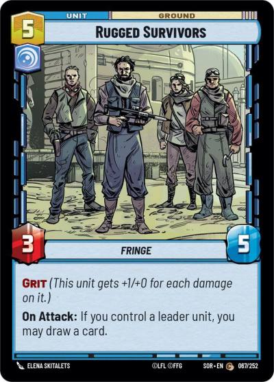 Rugged Survivors 067/252 Spark of Rebellion Star Wars card