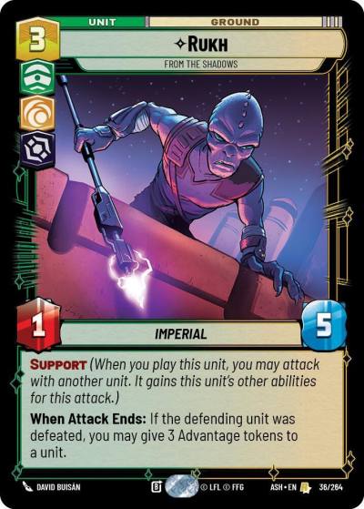 Rukh - From the Shadows 36/264 Ashes of the Empire Star Wars card