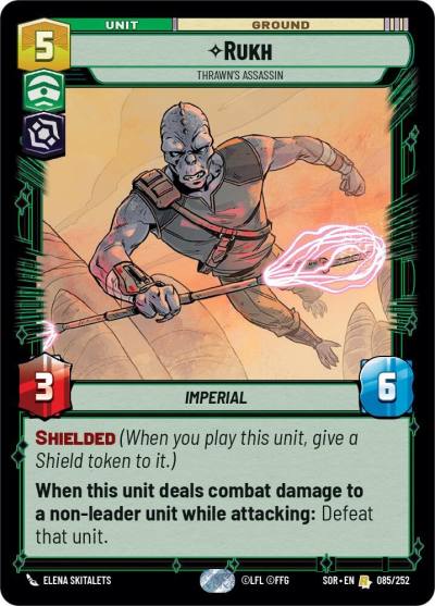 Rukh - Thrawn's Assassin 085/252 Spark of Rebellion Star Wars card