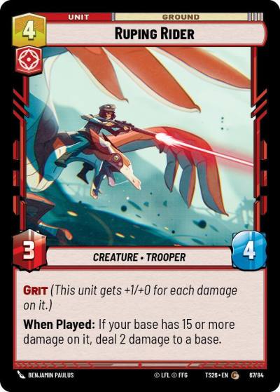 Ruping Rider 67/84 Twin Suns Star Wars card