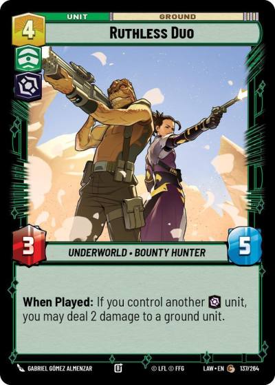 Ruthless Duo 137/264 A Lawless Time Star Wars card