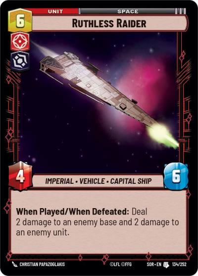 Ruthless Raider 134/252 Spark of Rebellion Star Wars card