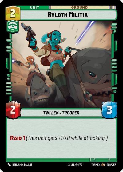 Ryloth Militia 108/257 Twilight of the Republic Star Wars card