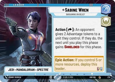 Sabine Wren - Bargaining on Belief (Hyperspace) 270 Ashes of the Empire Star Wars card