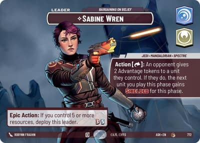 Sabine Wren - Bargaining on Belief (Showcase) 772 Ashes of the Empire Star Wars card