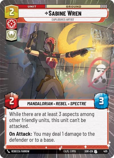 Sabine Wren - Explosives Artist (Hyperspace) 405 Spark of Rebellion Star Wars card